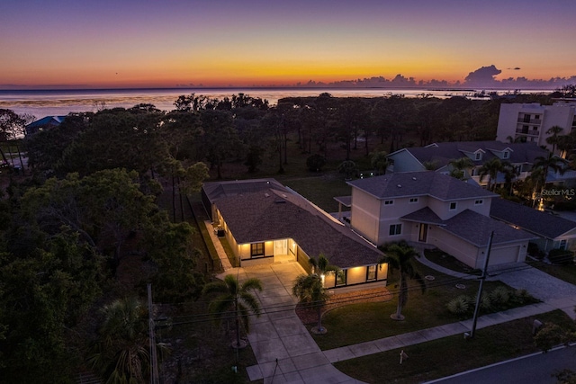 632 S Florida Ave, Tarpon Springs, FL 34689 - view from above of property with a large body of water