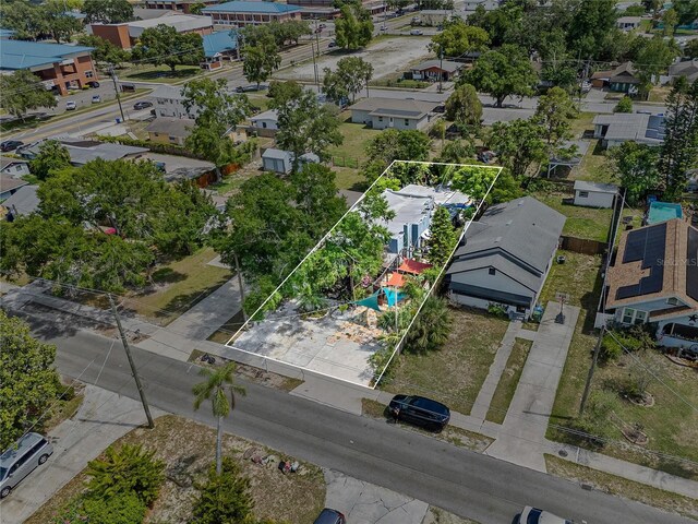 536 Ave G SE, Winter Haven, FL 33880 - aerial perspective of suburban area featuring property parcel outlined