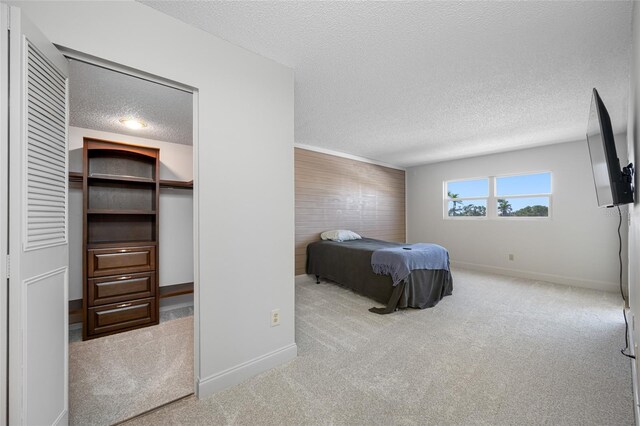 10216 Regal Dr Unit 208, Largo, FL 33774 - bedroom with a textured ceiling, baseboards, and carpet flooring