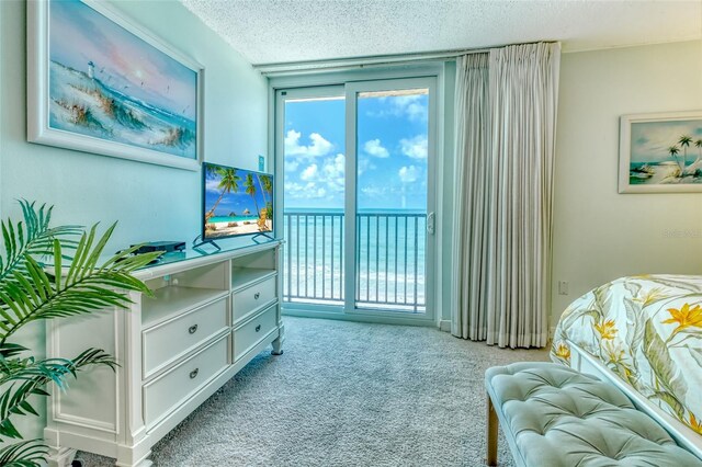 14146 Gulf Blvd Unit 4B, Madeira Beach, FL 33708 - sitting room featuring carpet and a textured ceiling