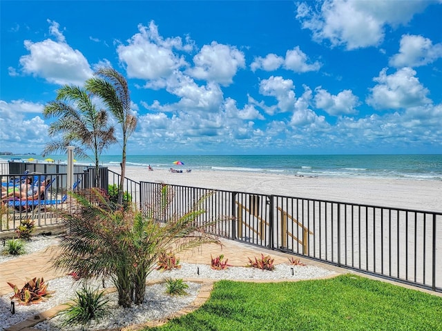 14146 Gulf Blvd Unit 4B, Madeira Beach, FL 33708 - water view with local beach and fence