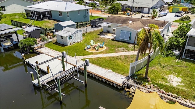 825 Seabreeze Dr, Ruskin, FL 33570 - aerial view of residential area with a large body of water
