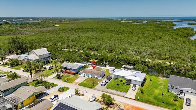 825 Seabreeze Dr, Ruskin, FL 33570 - aerial view of residential area featuring a large body of water and a forest