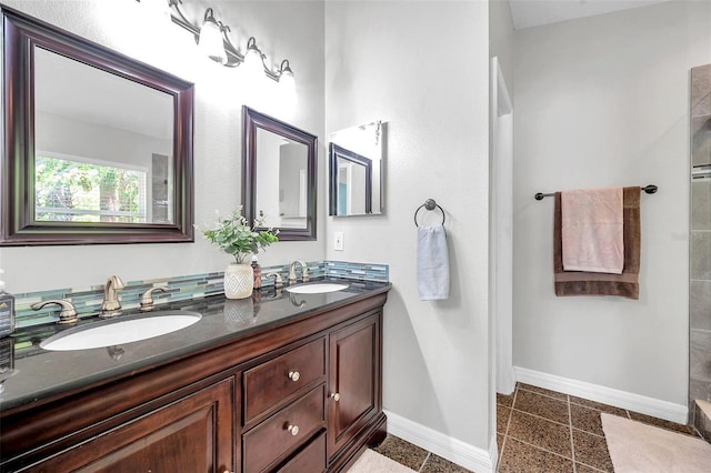 8504 Tidal Bay Ln, Tampa, FL 33635 - full bath with baseboards and double vanity