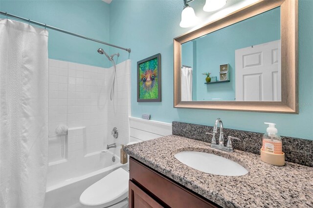 8504 Tidal Bay Ln, Tampa, FL 33635 - bathroom with vanity, shower / bath combo, and toilet