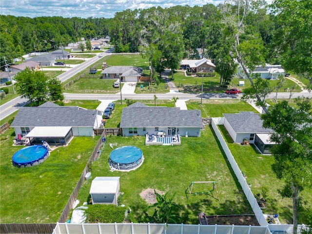 aerial perspective of suburban area