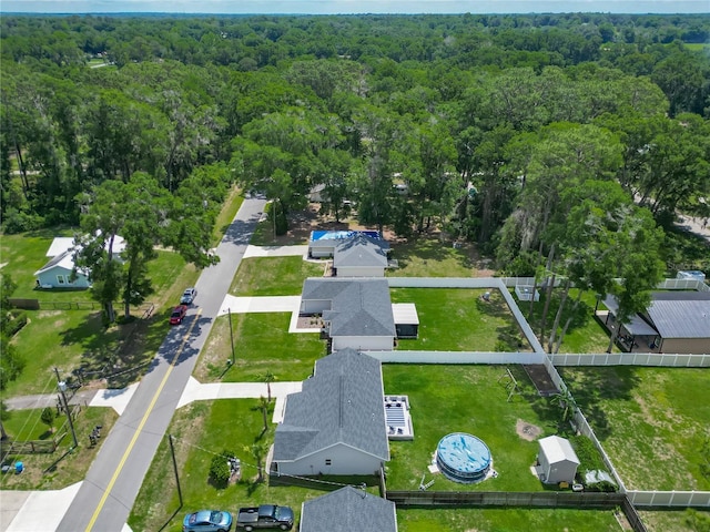 aerial view of a forest