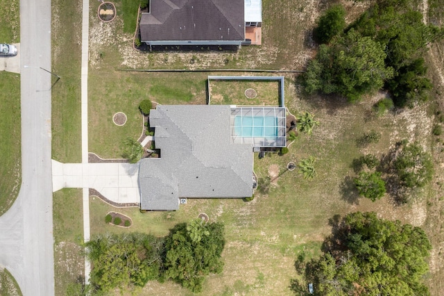 6129 Schalekamp Dr, Spring Hill, FL 34609 - aerial view of property and surrounding area featuring a pool area