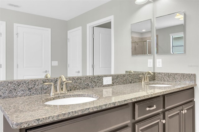 1028 Oliveto Verdi Ct, Brandon, FL 33511 - full bath with a shower stall and double vanity