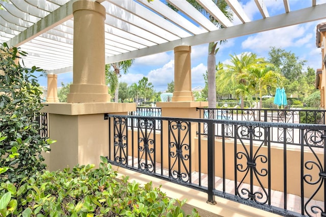 1028 Oliveto Verdi Ct, Brandon, FL 33511 - balcony featuring a pergola