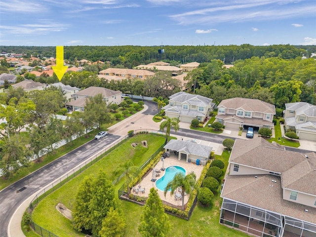 4717 Osprey Ridge Cir, Palm Harbor, FL 34684 - aerial view of residential area with a pool area