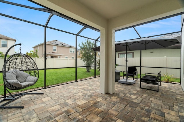 1844 Odiorne Point Ln, Wesley Chapel, FL 33543 - sunroom featuring outdoor lounge area