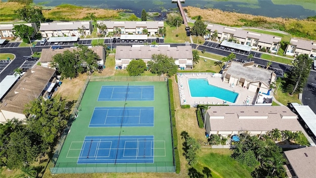 9209 Seminole Blvd Unit 156, Seminole, FL 33772 - aerial view of property and surrounding area featuring a pool and nearby suburban area