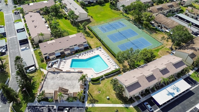 9209 Seminole Blvd Unit 156, Seminole, FL 33772 - aerial view of property and surrounding area featuring a pool area