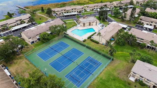 9209 Seminole Blvd Unit 156, Seminole, FL 33772 - aerial view of residential area with a pool