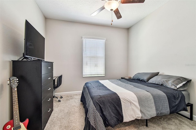 6745 Citrus Creek Ln, Tampa, FL 33625 - bedroom featuring light colored carpet, baseboards, and a ceiling fan