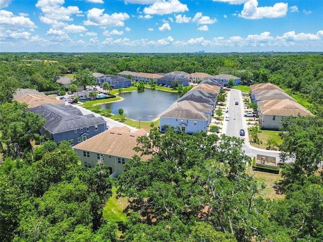6745 Citrus Creek Ln, Tampa, FL 33625 - drone / aerial view of a nearby body of water and a forest
