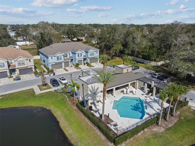 6745 Citrus Creek Ln, Tampa, FL 33625 - aerial perspective of suburban area featuring a pool area