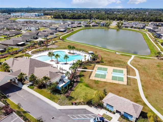 10822 Crushed Grape Dr, Riverview, FL 33578 - aerial perspective of suburban area featuring a pool and a large body of water