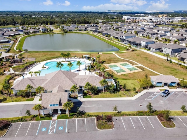 10822 Crushed Grape Dr, Riverview, FL 33578 - bird's eye view of a pool area and a nearby body of water