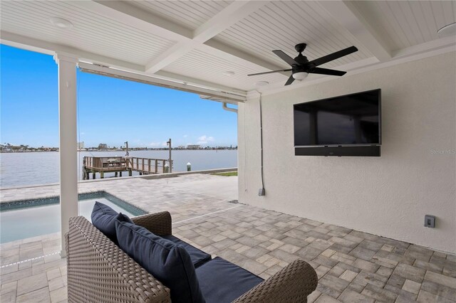 7060 S Shore Dr S, South Pasadena, FL 33707 - view of patio featuring ceiling fan