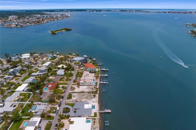 7060 S Shore Dr S, South Pasadena, FL 33707 - aerial view of property's location with a large body of water and nearby suburban area