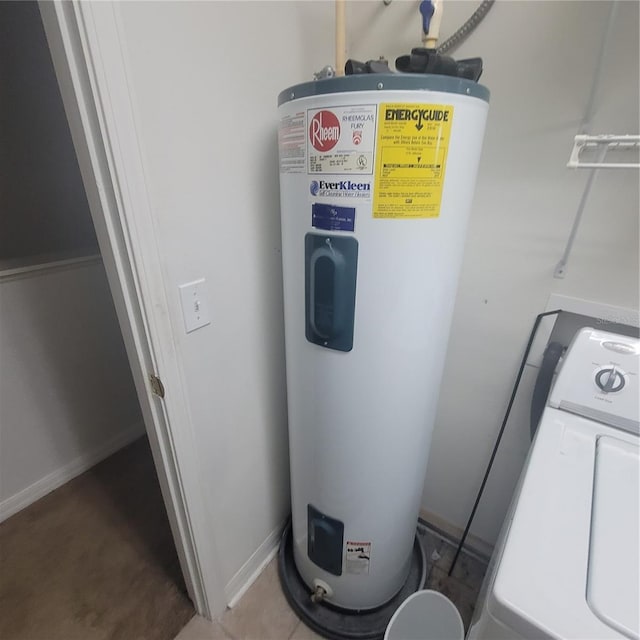 10850 Lake Saint Charles Blvd, Riverview, FL 33578 - utility room with water heater and washer / clothes dryer