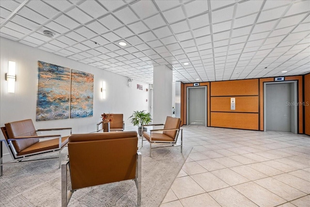 building lobby with recessed lighting