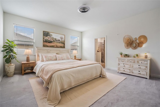 12420 Brick Cobblestone Dr, Riverview, FL 33579 - carpeted bedroom with baseboards and ensuite bathroom