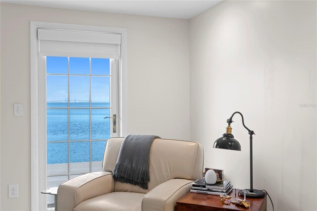 218 Colony Point Rd S, Saint Petersburg, FL 33705 - sitting room featuring a water view