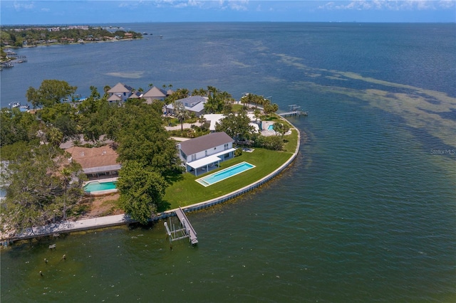 218 Colony Point Rd S, Saint Petersburg, FL 33705 - aerial view of a pool area and a nearby body of water