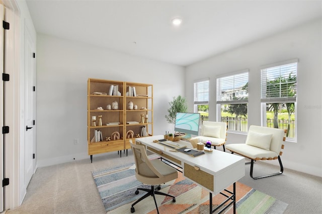 7240 Sutton Ln, Sarasota, FL 34240 - office area with light carpet and baseboards