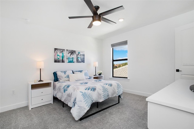 16117 Rosemallow Ln, Alva, FL 33920 - bedroom with carpet, baseboards, and a ceiling fan