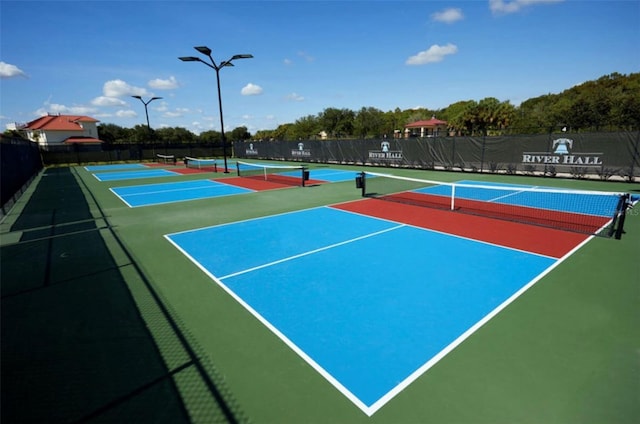16117 Rosemallow Ln, Alva, FL 33920 - view of tennis court with fence and community basketball court
