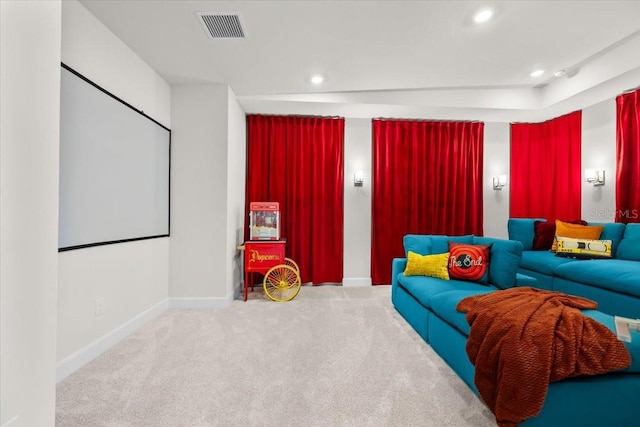 33750 Ocean Spray Ln, Wesley Chapel, FL 33543 - home theater room featuring carpet flooring, recessed lighting, and baseboards