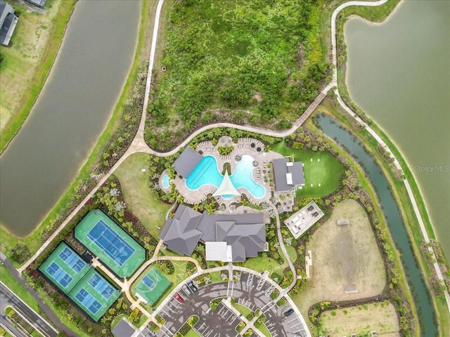 33750 Ocean Spray Ln, Wesley Chapel, FL 33543 - drone / aerial view of a pool