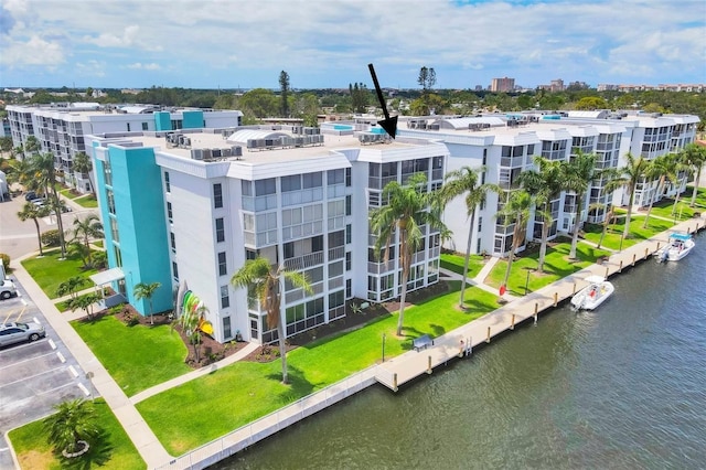 4904 38th Way S Unit 514, Saint Petersburg, FL 33711 - drone / aerial view of a large body of water and apartment complex
