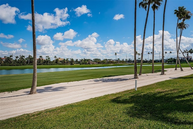 6151 Bahia Del Mar Blvd Unit 126, Saint Petersburg, FL 33715 - view of home's community with a water view, a lawn, and view of golf course