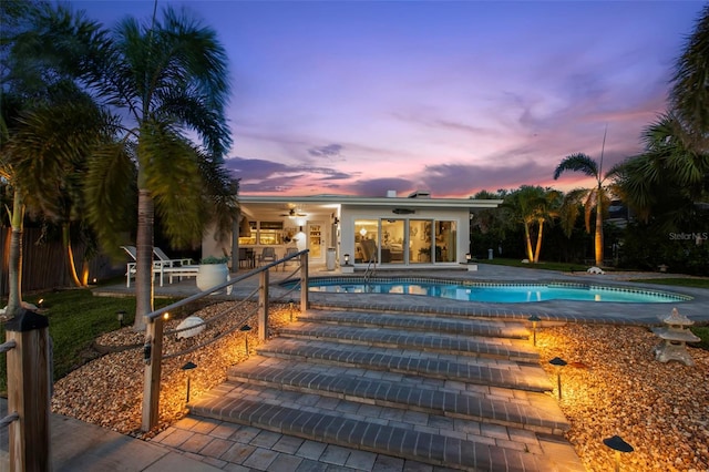 106 Midway Is, Clearwater Beach, FL 33767 - swimming pool with a patio area and ceiling fan