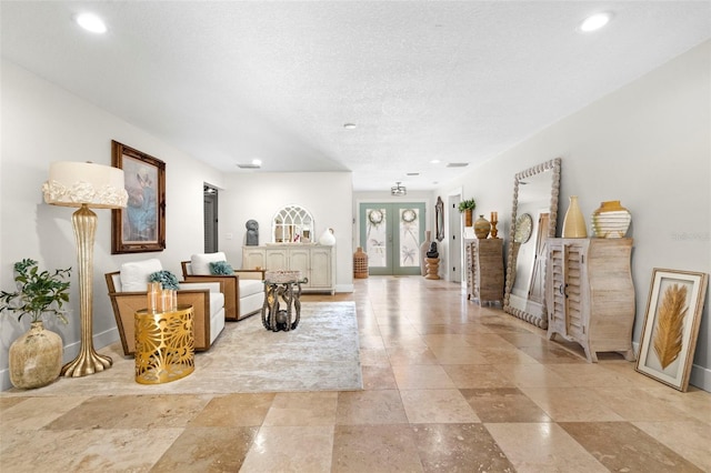 106 Midway Is, Clearwater Beach, FL 33767 - living area featuring recessed lighting and a textured ceiling
