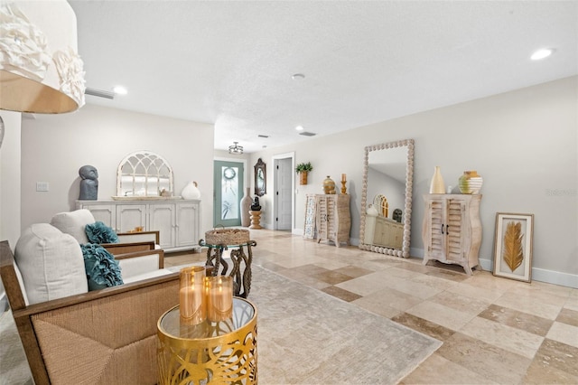 106 Midway Is, Clearwater Beach, FL 33767 - living room featuring recessed lighting