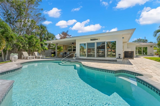 106 Midway Is, Clearwater Beach, FL 33767 - view of pool with a patio and ceiling fan