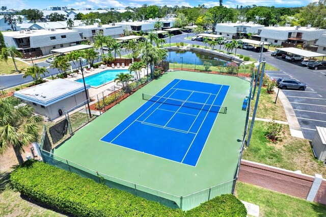 14561 El Paseo Dr, Seminole, FL 33776 - view of tennis court