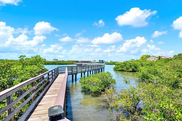 14561 El Paseo Dr, Seminole, FL 33776 - dock area with a water view