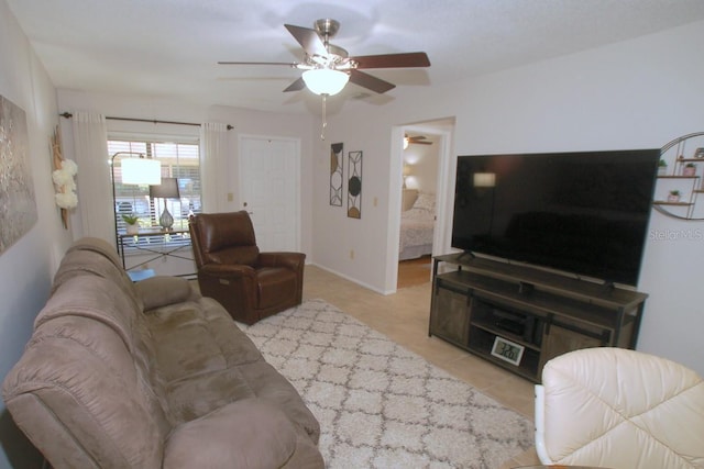 1126 Tarridon Ct, Dunedin, FL 34698 - tiled living area featuring ceiling fan