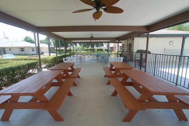 1126 Tarridon Ct, Dunedin, FL 34698 - view of patio featuring ceiling fan and outdoor dining area