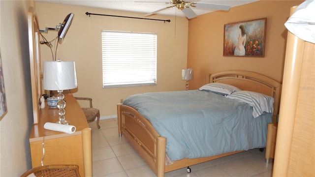 4744 Azalea Dr Unit 203B, New Port Richey, FL 34652 - bedroom with light tile patterned flooring and a ceiling fan