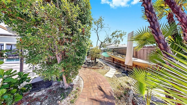 view of fenced backyard