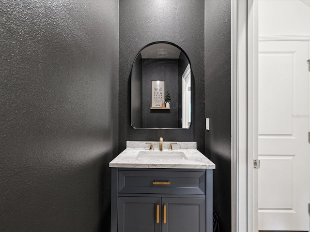 17729 Nectar Flume Dr, Land O Lakes, FL 34638 - bathroom featuring a textured wall and vanity