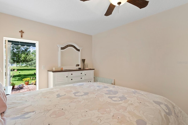 3005 W Sligh Ave, Tampa, FL 33614 - unfurnished bedroom with access to exterior and a ceiling fan